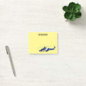 Politiehelikopter cartoon illustratie post-it® notes (Kantoor)