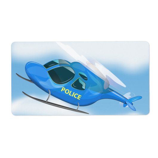 Politiehelikopter Etiket (Voorkant)