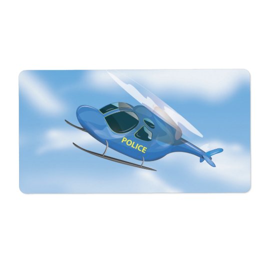 Politiehelikopter Etiket (Voorkant)
