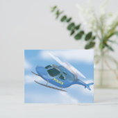 Politiehelikopter Kaart (Staand voorkant)