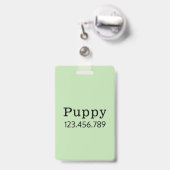 Politiehond Clipart | Badge (Achterkant met uittrekbare clip)