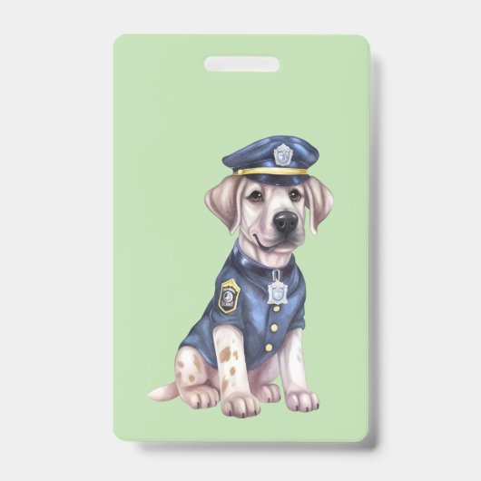 Politiehond Clipart | Badge (Voorzijde)