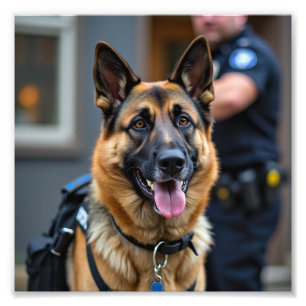 Politiehond Foto Afdruk