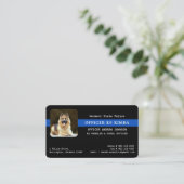Politiehond K9 Eenheidspremie Thin Blue Line Visitekaartje (Staand voorkant)