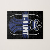Politiehond K-9 Thin Blue Line Memorial Puzzle Legpuzzel (Horizontaal)