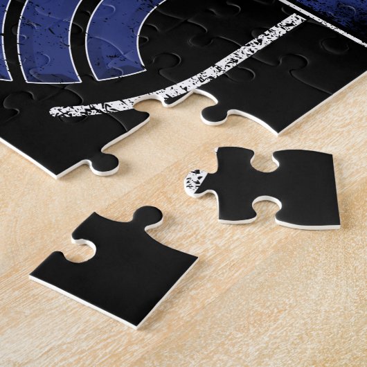 Politiehond K-9 Thin Blue Line Memorial Puzzle Legpuzzel (Zijkant)