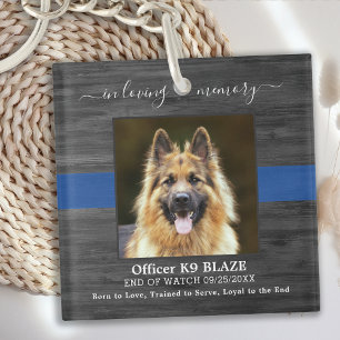 Politiehond Memorial K9 Officer in Liefde Memory Sleutelhanger