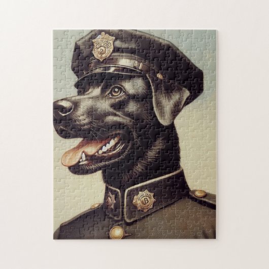 politiehond schilderen legpuzzel (Verticaal)