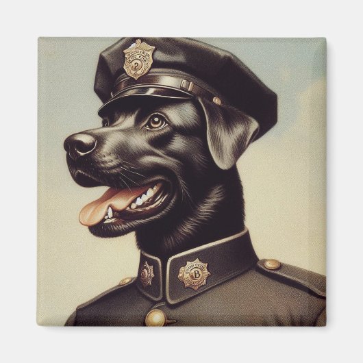 politiehond schilderen magneet (Voorkant)