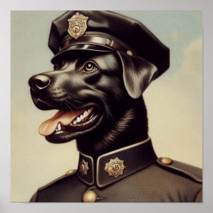 politiehond schilderen poster