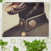 politiehond schilderen theedoek (Gevouwen)