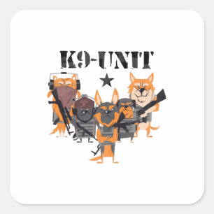 Politiehonden K9-eenheid Vierkante Sticker