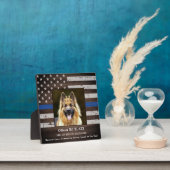 Politiehondenmonument Omgekomen politiehond Fotoplaat (Insitu)