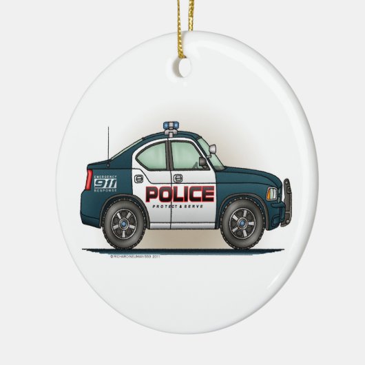 Politieinterceptor Car Car Ornament (Links)
