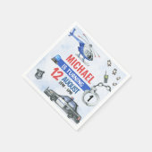 Politiejongen 1e verjaardagsfeestje servet (Hoek)