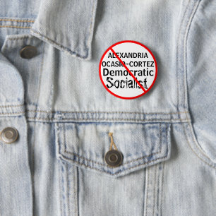 Politiek anti-Alexandria Ocasio-Cortez Ronde Button 5,7 Cm
