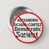 Politiek anti-Alexandria Ocasio-Cortez Ronde Button 7,6 Cm (Voorkant /achterkant)