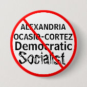 Politiek anti-Alexandria Ocasio-Cortez Ronde Button 7,6 Cm (Voorkant)