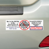 Politiek anti-Phil Murphy NJ-democraat Bumpersticker (Op auto)