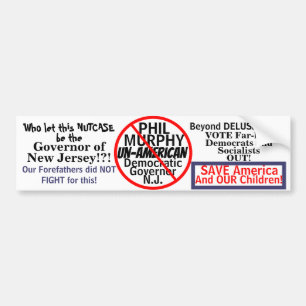 Politiek anti-Phil Murphy NJ-democraat Bumpersticker