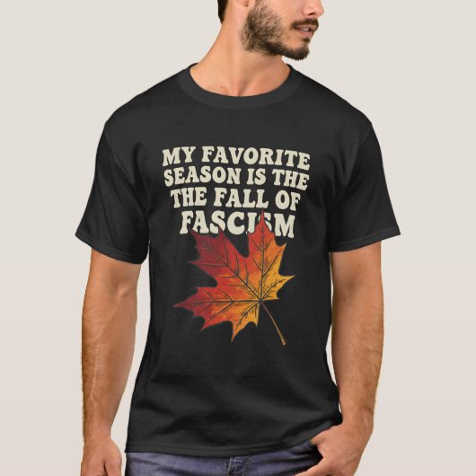 Politiek antifascisme herfstblad t-shirt (Voorkant)