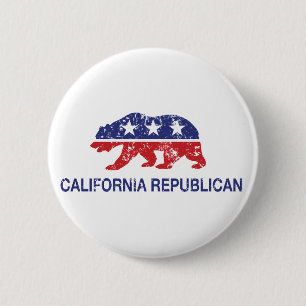 Politiek Beer in Californië - republikeins verbij Ronde Button 5,7 Cm