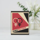 Politiek briefkaart voor feministische kunst (Staand voorkant)