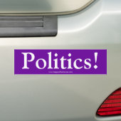 "Politiek" bumpersticker (Op auto)