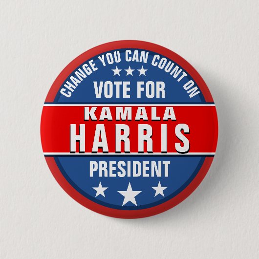Politiek Button Kamala Harris (Voorkant)