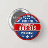 Politiek Button Kamala Harris (Voorkant /achterkant)