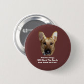 Politiek Button Shepherd Dog Round (Voorkant /achterkant)