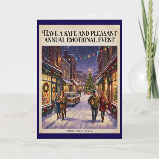 Politiek Correct HR Goedgekeurd Kerstfeest Kaart (Voorkant)