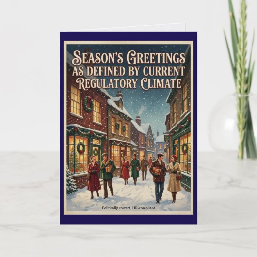 Politiek Correct Kantoor Kerstmis Kaart (Voorkant)