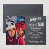 Politiek correcte krijt maakte kerst wakker feestdagenkaart (Voorkant / Achterkant)