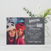 Politiek correcte krijt maakte kerst wakker feestdagenkaart (Staand voorkant)