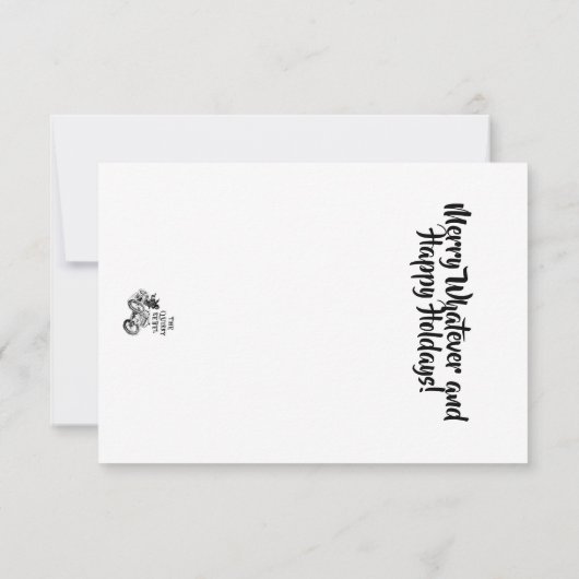 Politiek correcte vakantie bedankkaart (Achterkant)