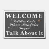 politiek doet deur dicht deurmat (Voorkant)