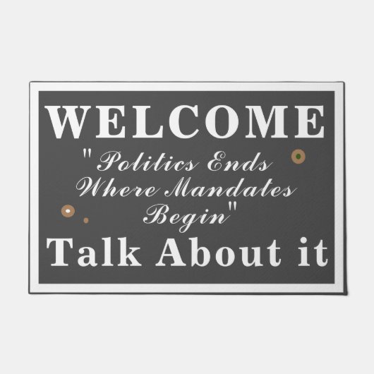 politiek doet deur dicht deurmat (Voorkant)