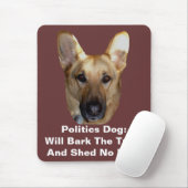 Politiek duitse herderhond zal de waarheid in de w muismat (Met muis)