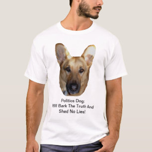 Politiek duitse herderhond zal de waarheid in de w t-shirt
