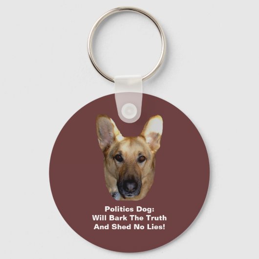 Politiek Duitse Sleutelhanger Shepherd Dog Round B (Voorkant)