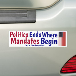 Politiek eindigt wanneer mandaten Bumpersticker be