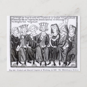 Politiek en muzikaal congres briefkaart