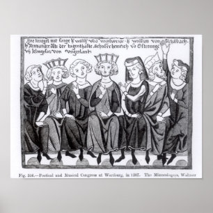 Politiek en muzikaal congres poster