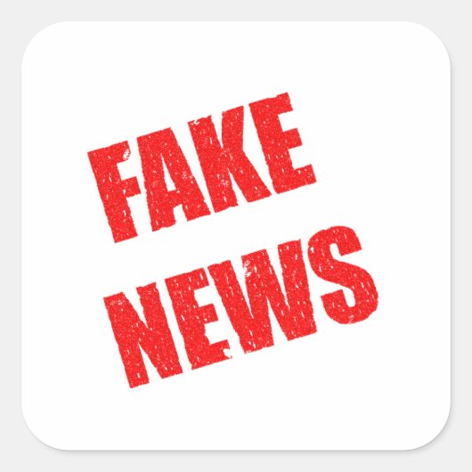 Politiek fake News Vierkante Sticker (Voorkant)