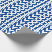 Politiek geschenk in blauw en wit patroon cadeaupapier (Hoek)