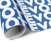 Politiek geschenk in blauw en wit patroon cadeaupapier (Rol Hoek)