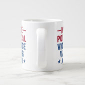 Politiek geweld weer verkeerd doen grote koffiekop (Achterkant)