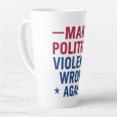 Politiek geweld weer verkeerd doen latte mok (Linkerhoek)