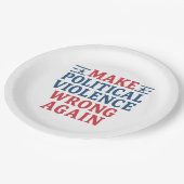 Politiek geweld weer verkeerd doen papieren bordje (Gekanteld)